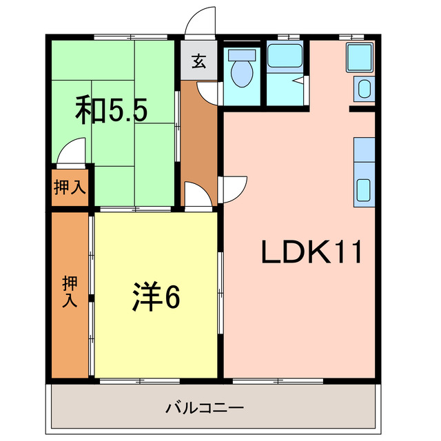 マンション久保田の間取り