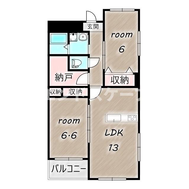 高崎市新保町のマンションの間取り