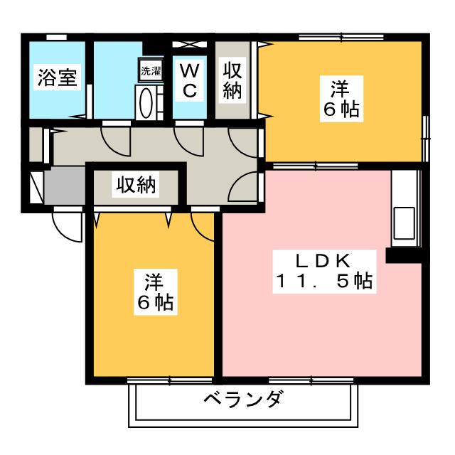 コトーソレイユ　Ａの間取り