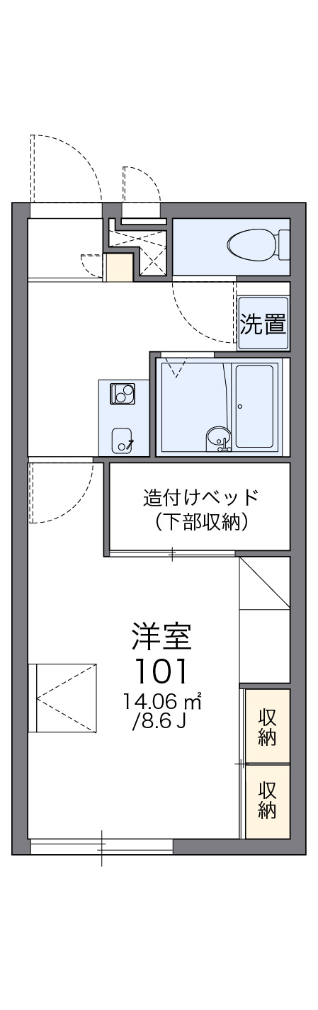 レオパレスコージーコートの間取り