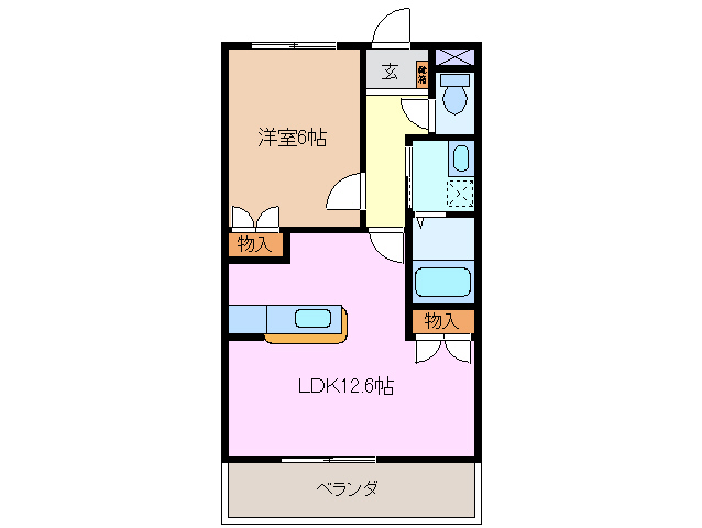 庵マンションの間取り