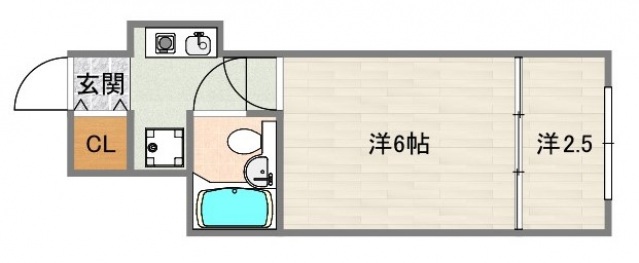 大阪市東住吉区桑津のマンションの間取り