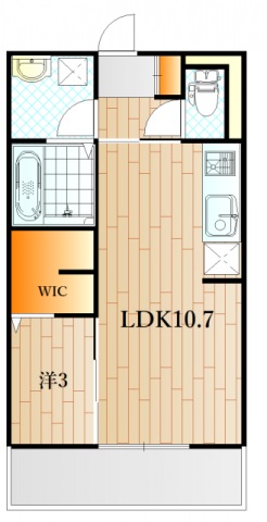 下関市新椋野のアパートの間取り