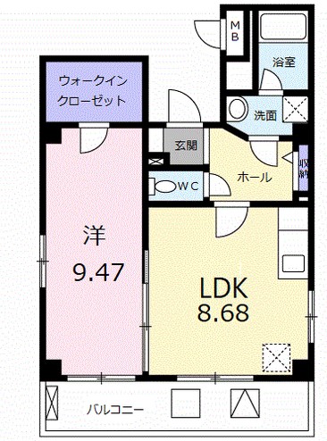 足立区千住桜木のマンションの間取り