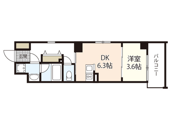 【広島市中区堺町のマンションの間取り】