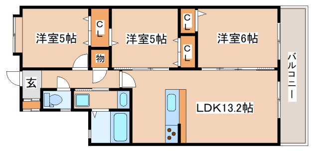 ワコーレグラン山の手の間取り