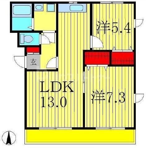 松戸市串崎新田のマンションの間取り