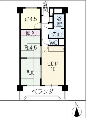 【ホワイトキャッスル南ヶ丘Ｃ805の間取り】