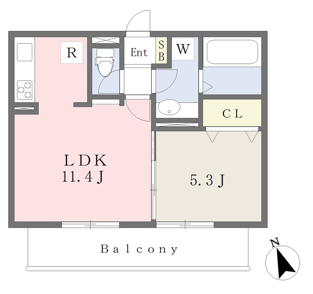 【Ｄ－ｒｏｏｍ南方の間取り】