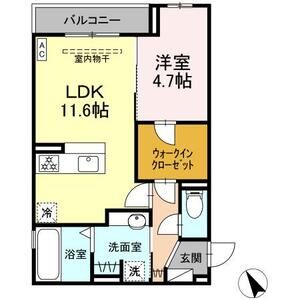 【D-chambre北浜町　Aの間取り】