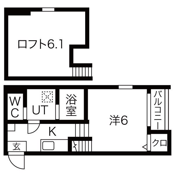 名古屋市中村区白子町のアパートの間取り