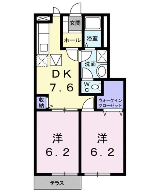 ハイムサンヒルズ　Ｂの間取り