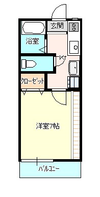 牛久市さくら台のアパートの間取り