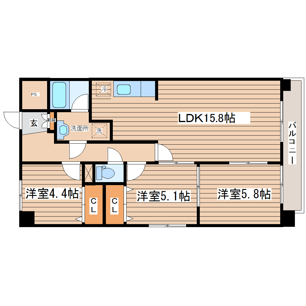 リリーマンション２号館の間取り