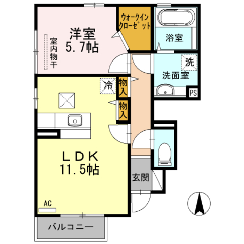 フィオーレ城東の間取り