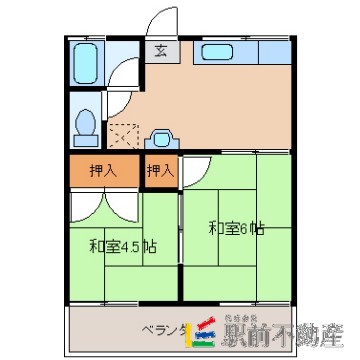 第２大石コーポの間取り