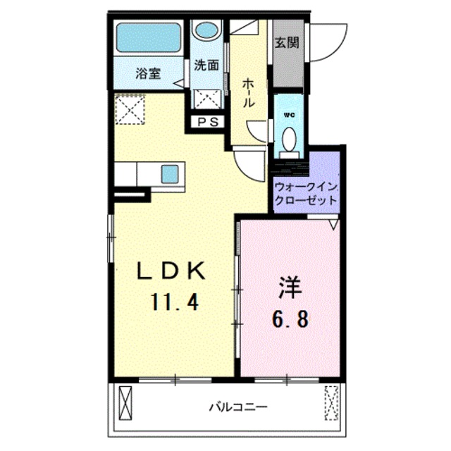 大阪市鶴見区安田のアパートの間取り