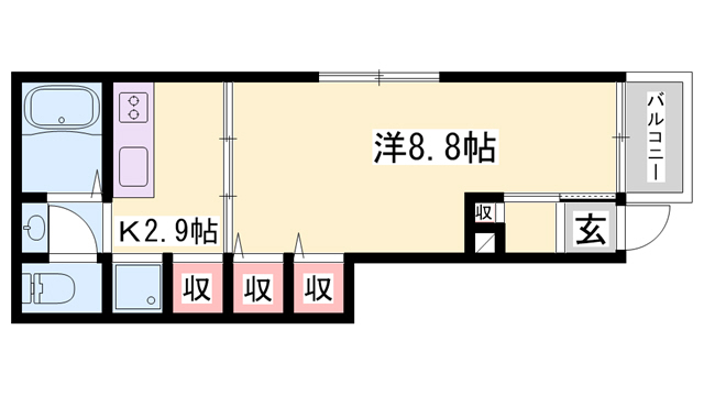 カプラン芝町の間取り