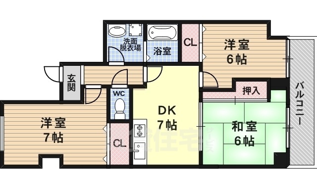 スカイビュー東土川の間取り