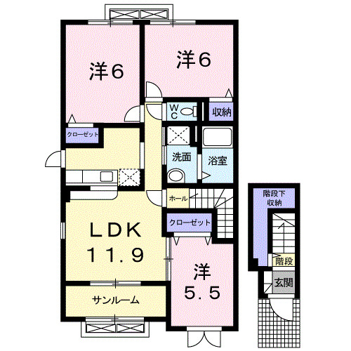 フォルテI（ｆｏｒｔｅ）の間取り