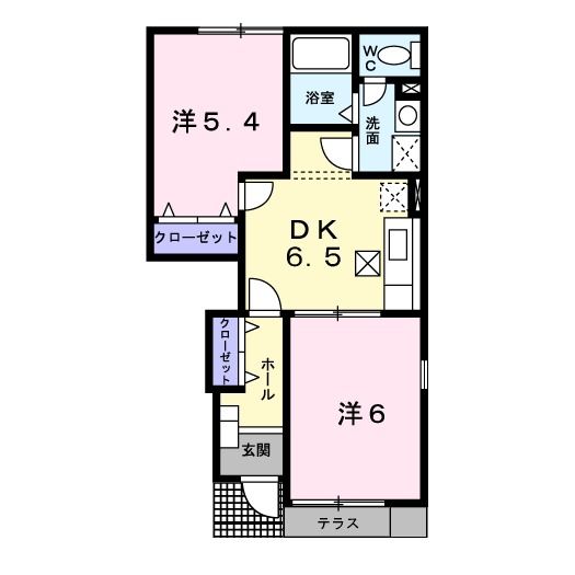 三条市南四日町のアパートの間取り