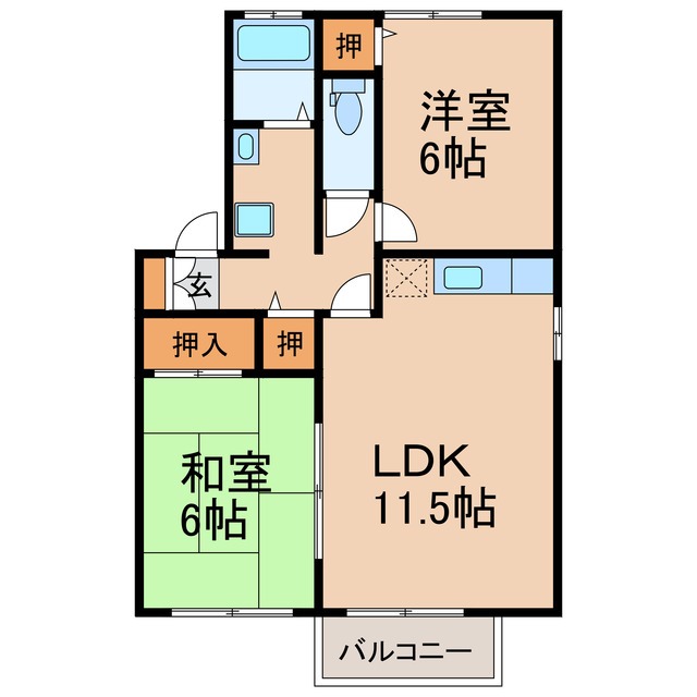 グランシャリオ　Ａ棟の間取り