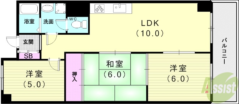 シャトードメール須磨の間取り