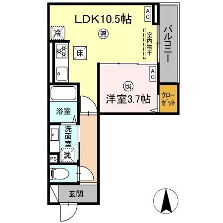 荒川区東尾久のアパートの間取り