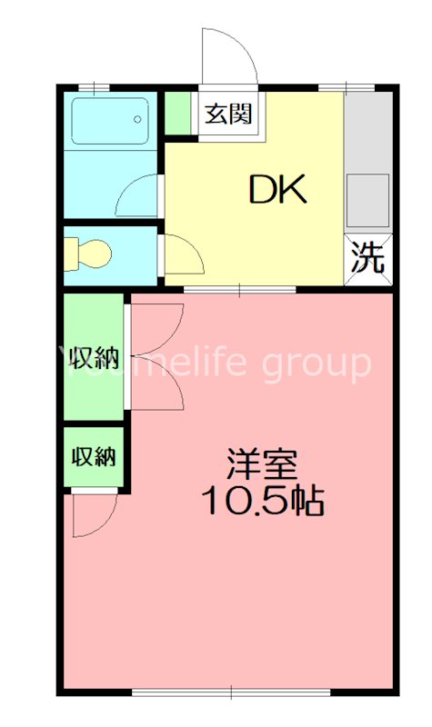 伊勢原市桜台のアパートの間取り