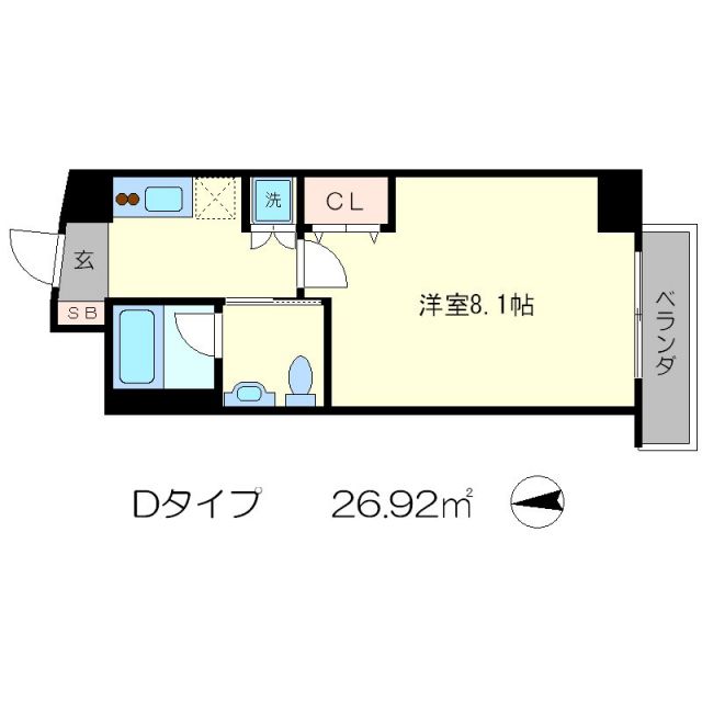 京都市下京区吉文字町のマンションの間取り