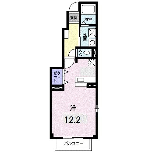 【鹿児島市吉野町のアパートの間取り】