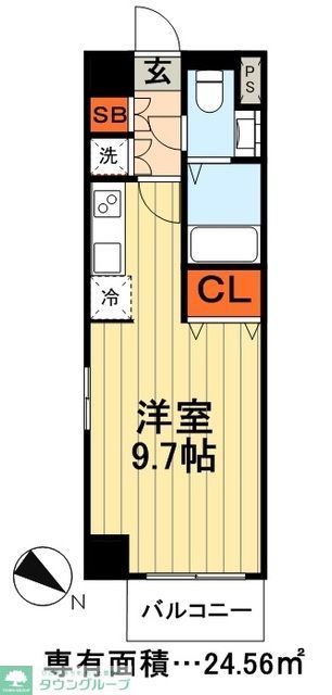 【千葉市中央区登戸のマンションの間取り】