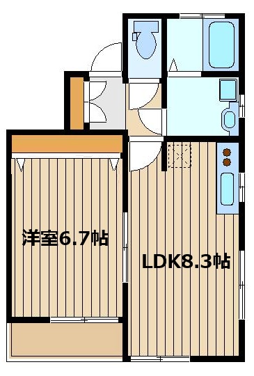 中野区鷺宮のアパートの間取り