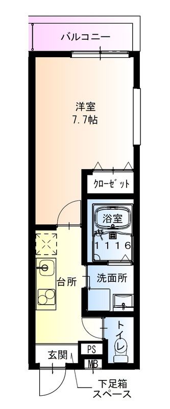 大阪市淀川区三津屋南のアパートの間取り