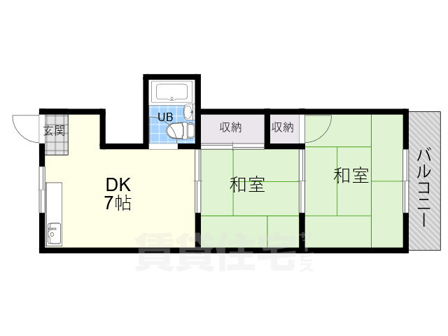 生駒市小瀬町のマンションの間取り