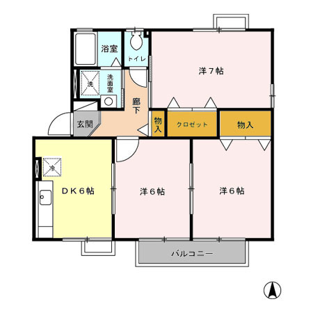 スカイウェーブAの間取り