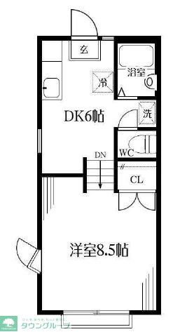 横浜市戸塚区下倉田町のアパートの間取り