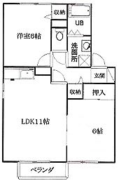 メゾンドＲ　Ａ棟の間取り