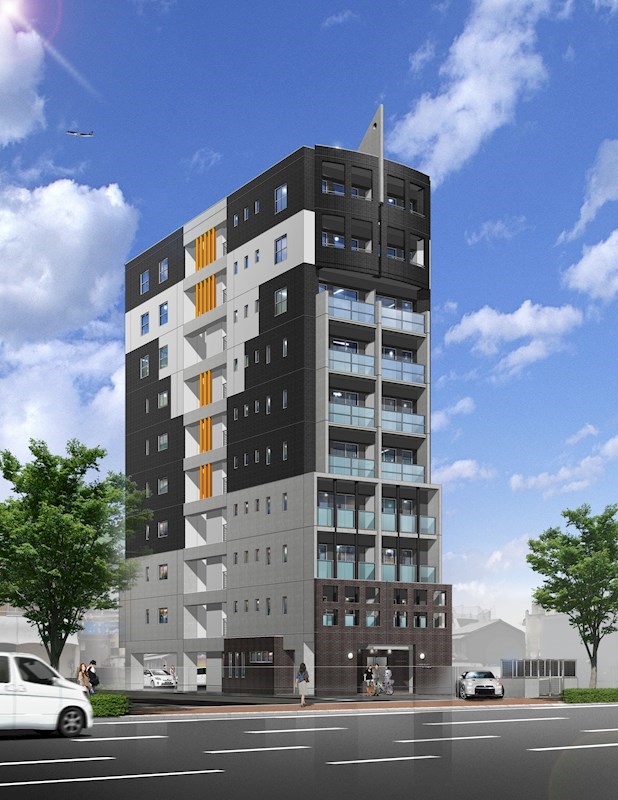 建物外観　シックにまとまったデザイナーズの新築マンションです。