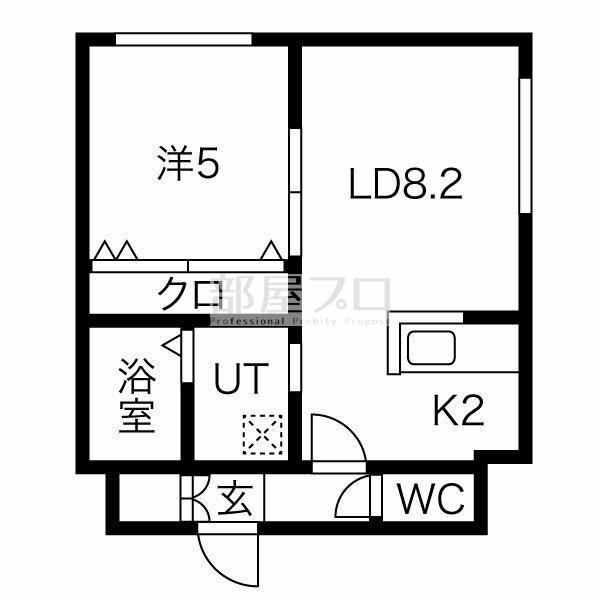 クラリス月寒西の間取り写真