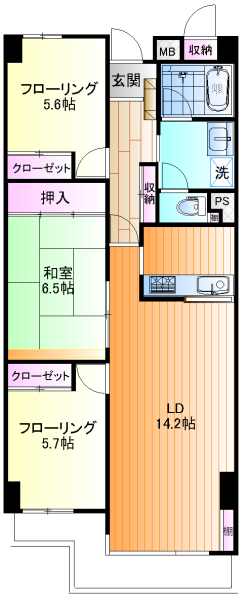 ザ・スクエアBの間取り