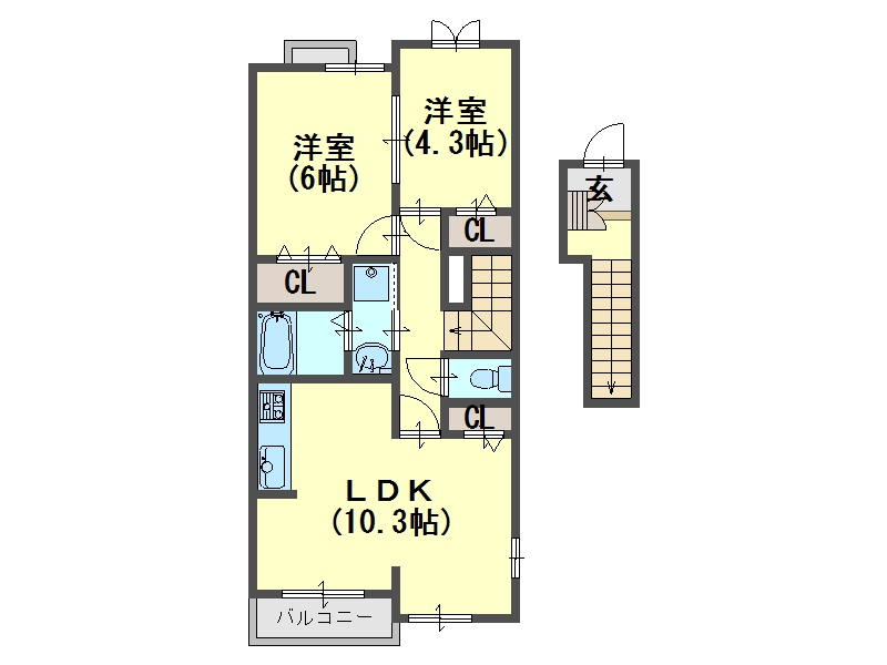 シャンブルの間取り