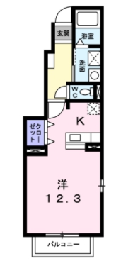 東海市高横須賀町のアパートの間取り