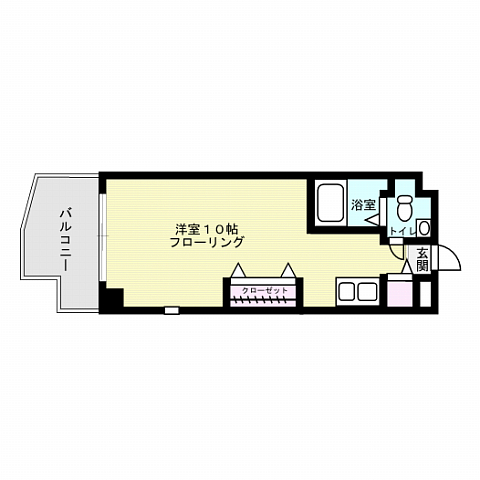 福岡市中央区長浜のマンションの間取り