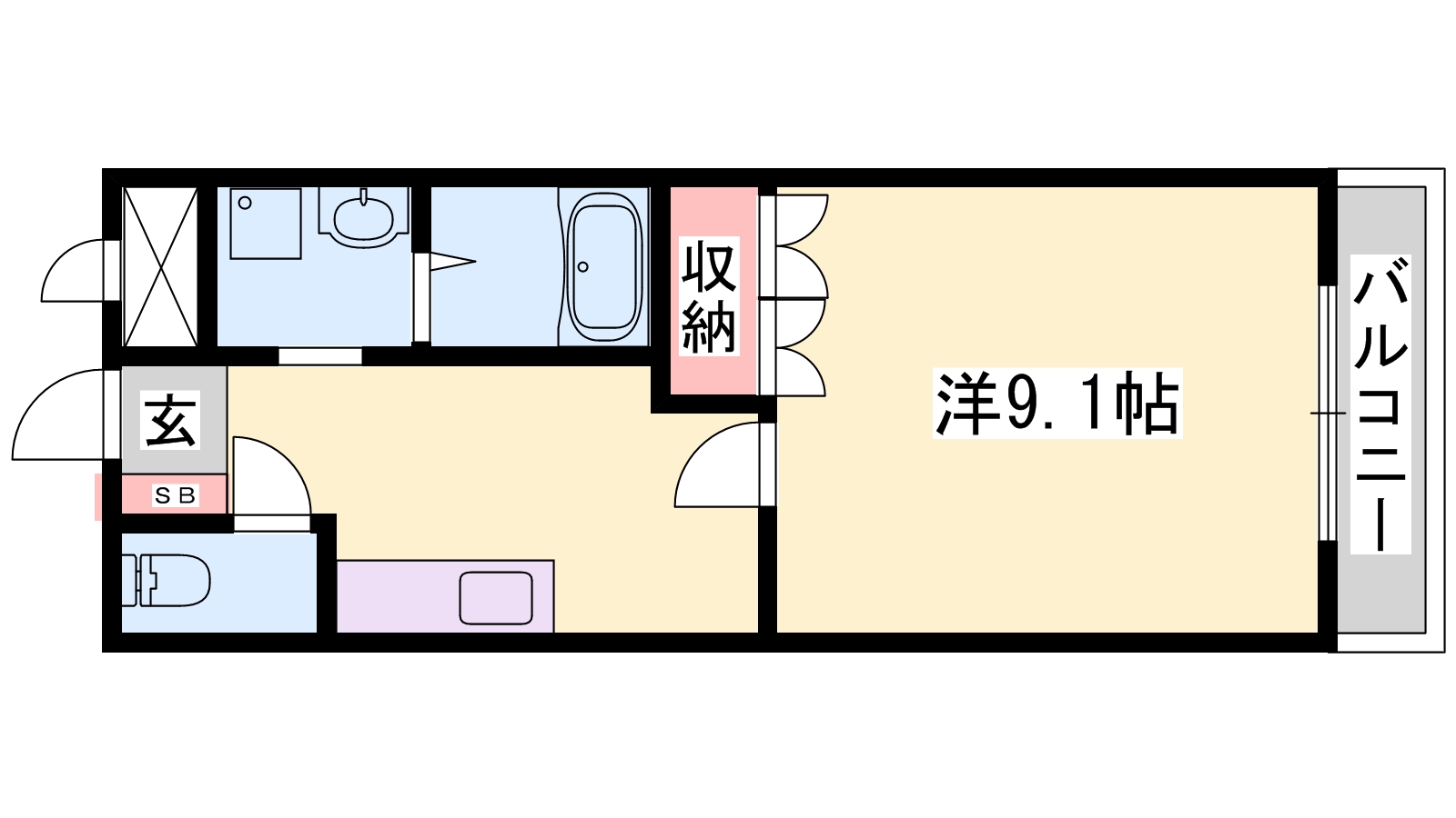 朝来市和田山町桑原のアパートの間取り