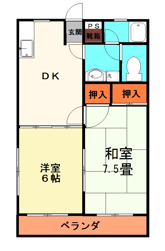 清雅ハイツの間取り