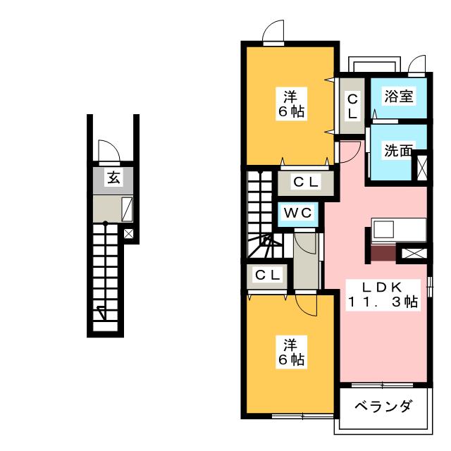 フォレストヒルＡの間取り