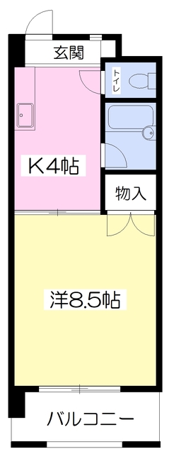 松山市朝生田町のマンションの間取り