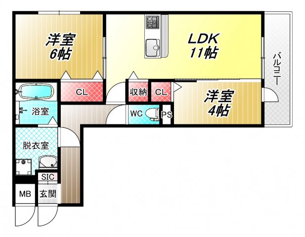 RIHITO八尾　D棟の間取り