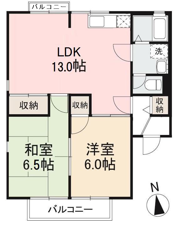 高松市桜町のアパートの間取り